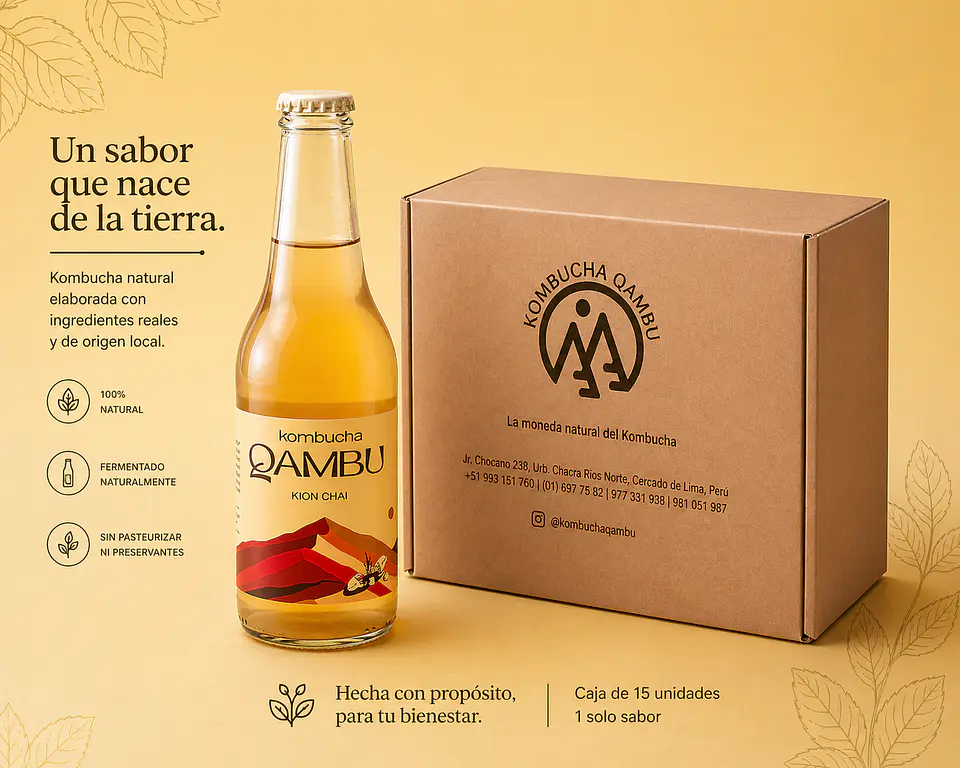 CAJA x15un - KOMBUCHA KION CHAI BT 350ML 1