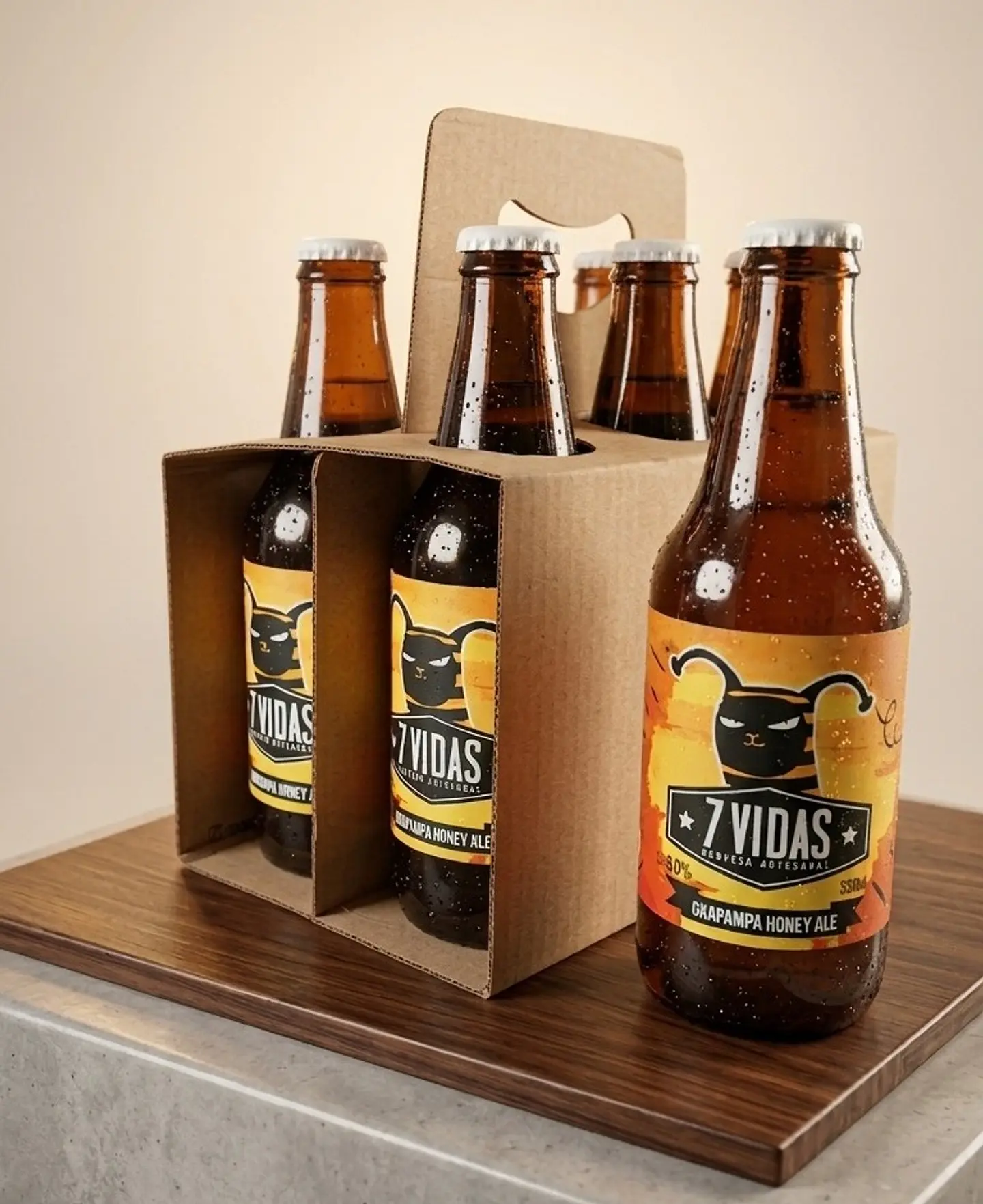 SIXPACK - CERVEZA ARTESANAL 7 VIDAS OXAPAMPA HONEY ALE BT 330ML 2