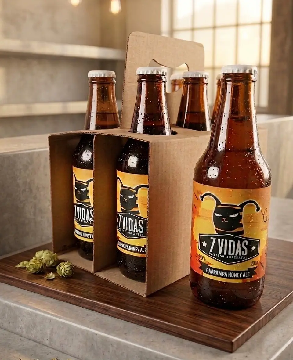 SIXPACK - CERVEZA ARTESANAL 7 VIDAS OXAPAMPA HONEY ALE BT 330ML 3