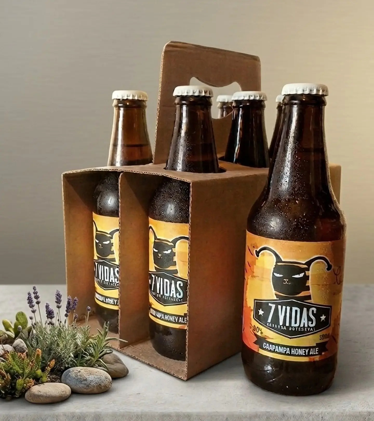 SIXPACK - CERVEZA ARTESANAL 7 VIDAS OXAPAMPA HONEY ALE BT 330ML 4