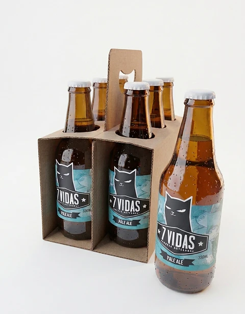 SIXPACK - CERVEZA ARTESANAL 7 VIDAS AMERICAN PALE ALE BT 330ML