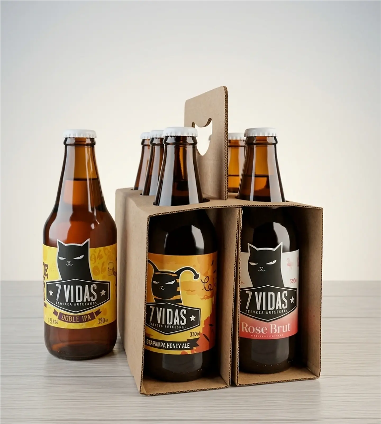 SIXPACK MIXTO - CERVEZA ARTESANAL 7 VIDAS  BT 330ML 1