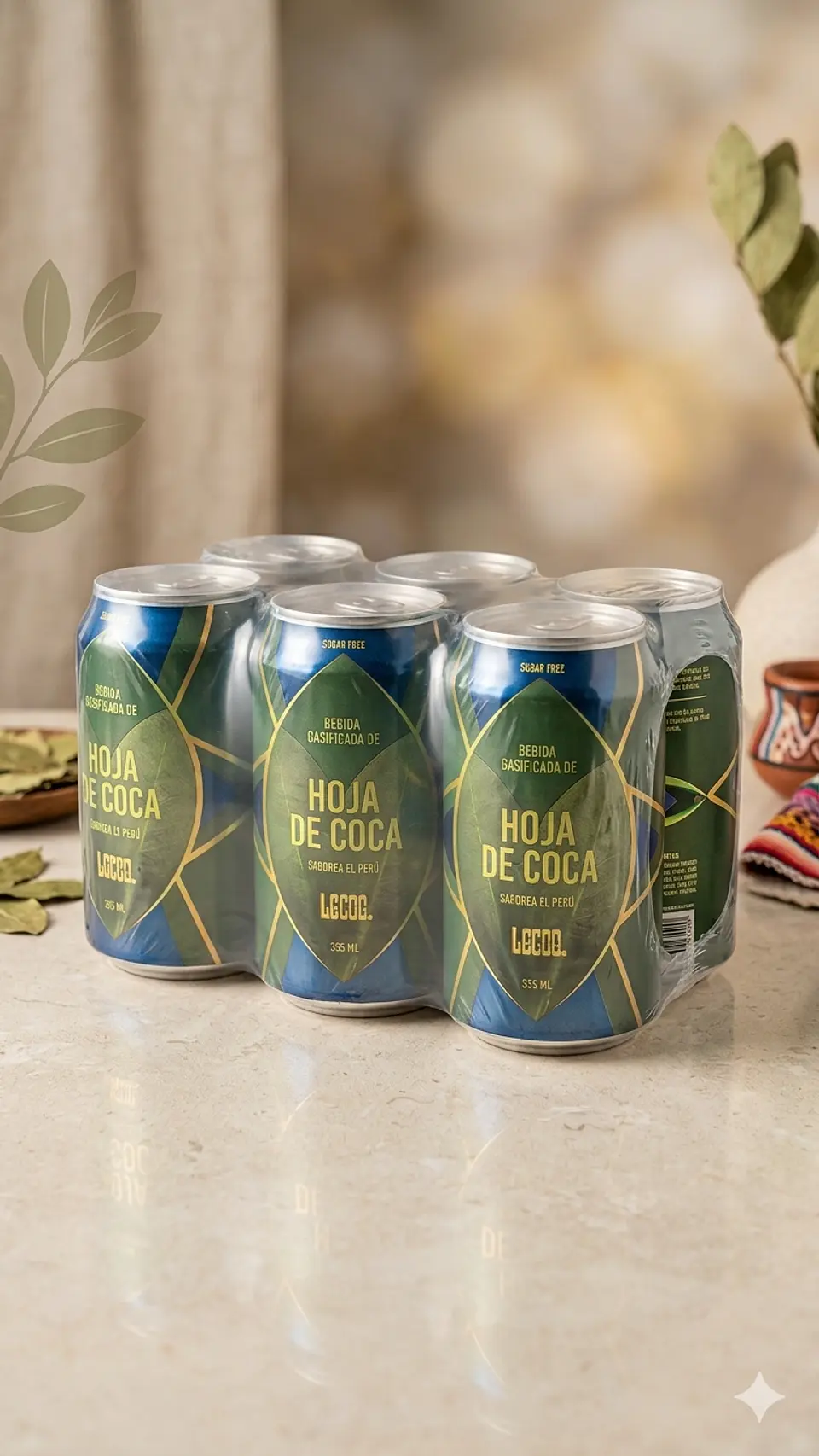 SIXPACK - LECOQ bebida gasificada de hoja de coca BT 355ML 2