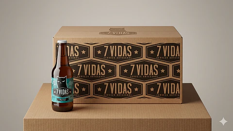 CAJA x24 - CERVEZA ARTESANAL 7 VIDAS AMERICAN PALE ALE BT 330ML