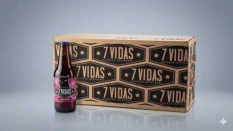 CAJA x24 - CERVEZA ARTESANAL 7 VIDAS AMERICAN RED ALE BT 330ML