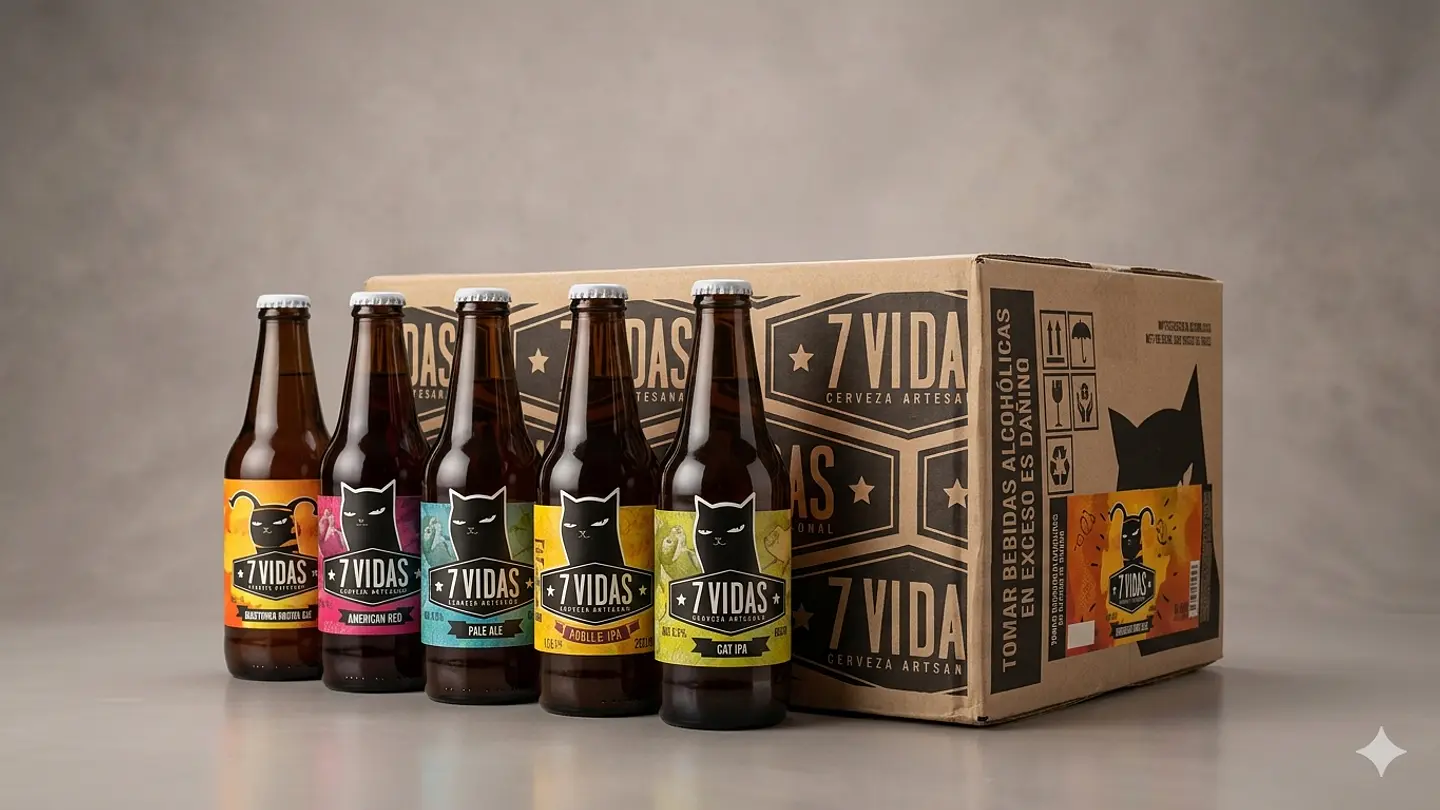 CAJA x24 MIXTO - CERVEZA ARTESANAL 7 VIDAS BT 330ML 1