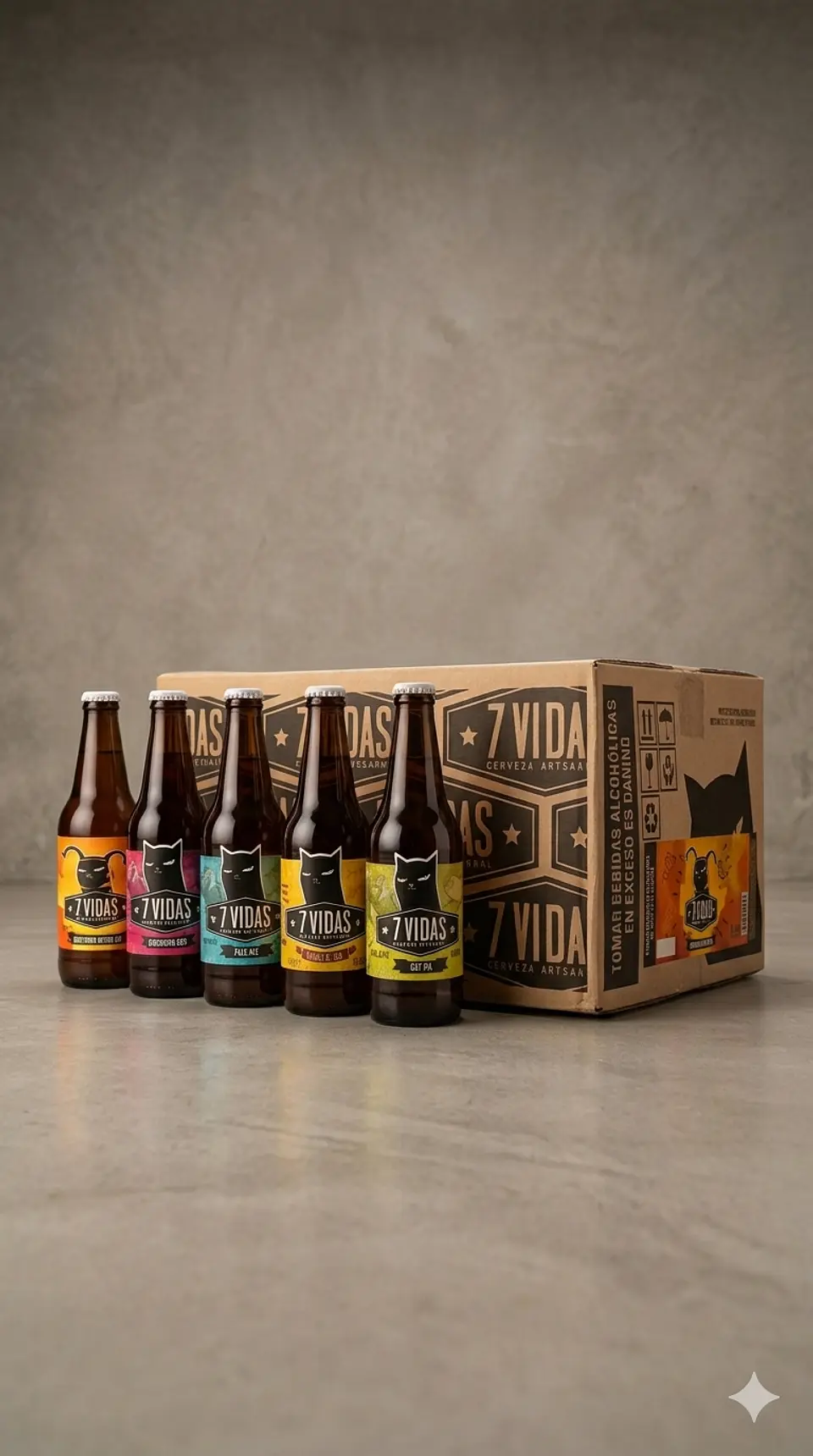 CAJA x24 MIXTO - CERVEZA ARTESANAL 7 VIDAS BT 330ML 2