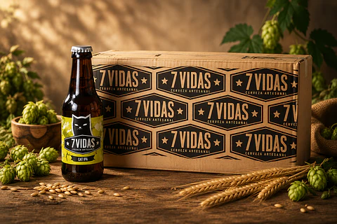CAJA x24 - CERVEZA ARTESANAL 7 VIDAS CAT IPA BT 330ML