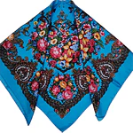 Pañoleta Regional Azul de Tacto Lanoso (70x70 cm)