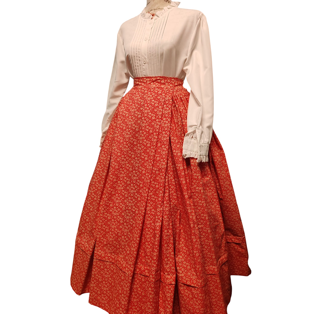 FALDA ESTAMPADA 44/46 ROJIZA