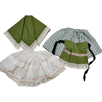 Conjunto regional niña 4 piezas 0 meses