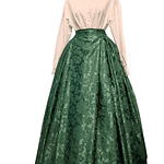 FALDA DAMASCO VERDE BOTELLA 36/38