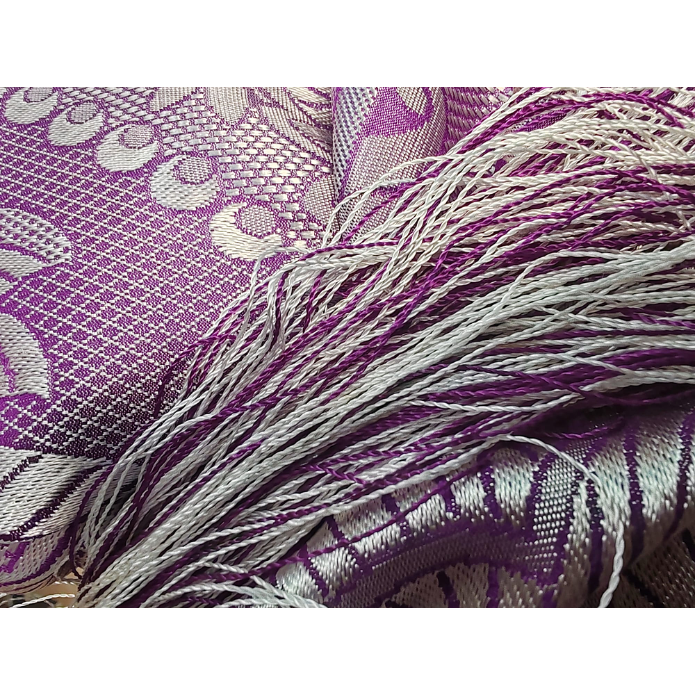 PAÑUELO SEDA ALGODON 140 CMS PLATA