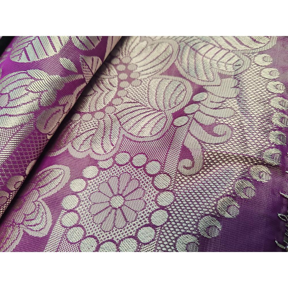 PAÑUELO SEDA ALGODON 140 CMS PLATA