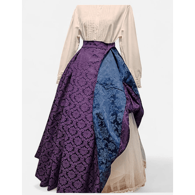 FALDA ADAMASCADA T 42/44 TONO MORADO