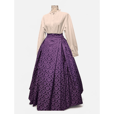FALDA ADAMASCADA T 42/44 TONO MORADO