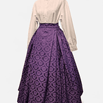 FALDA ADAMASCADA T 42/44 TONO MORADO