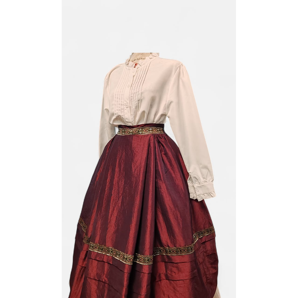 FALDA TALLA  8/10 AÑOS .MOD TAFETAN GRECA