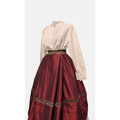 FALDA TALLA  8/10 AÑOS .MOD TAFETAN GRECA