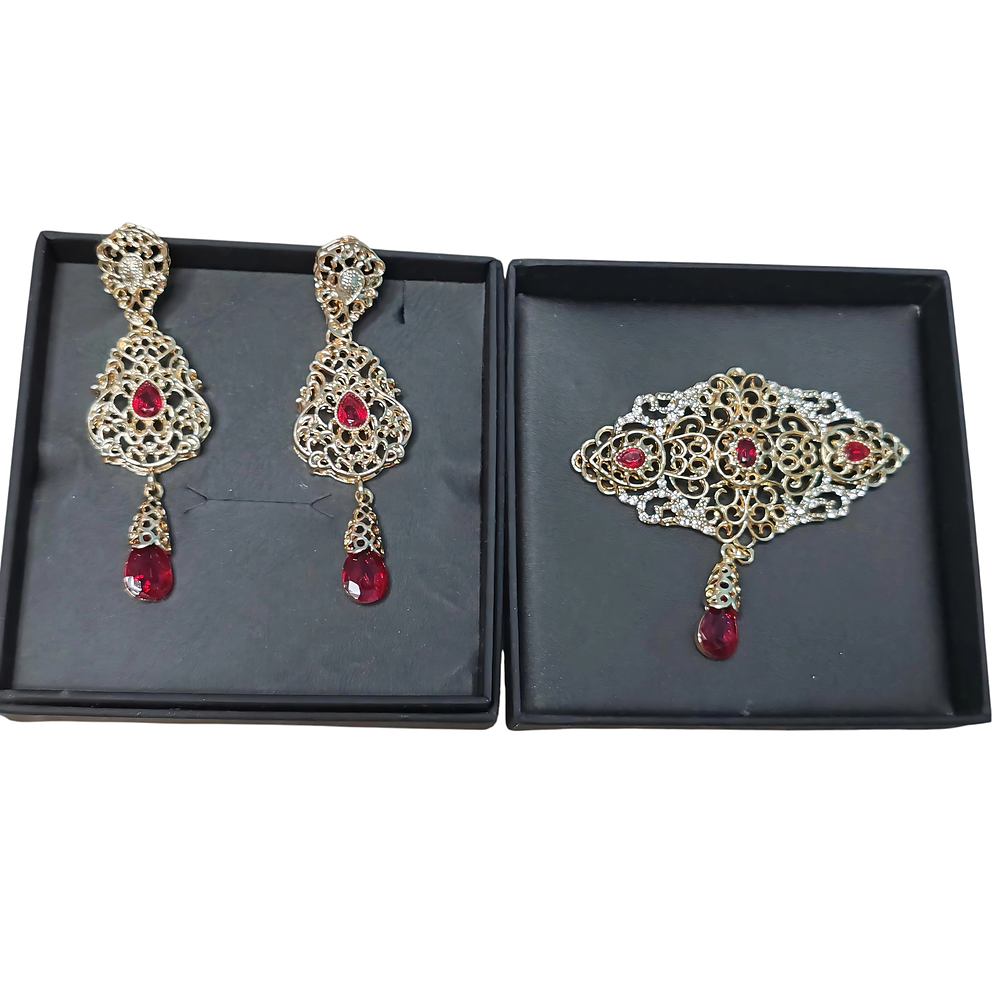 CONJUNTO  PENDIENTES  BROCHE