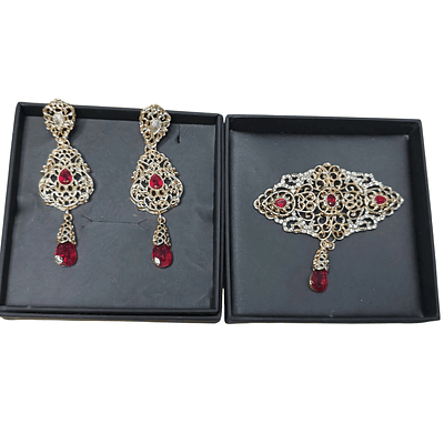 CONJUNTO  PENDIENTES  BROCHE