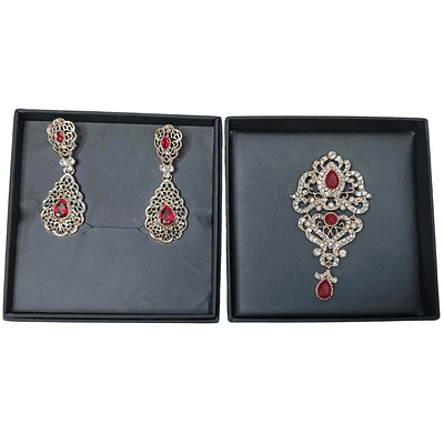 CONJUNTO BROCHE PENDIENTES 