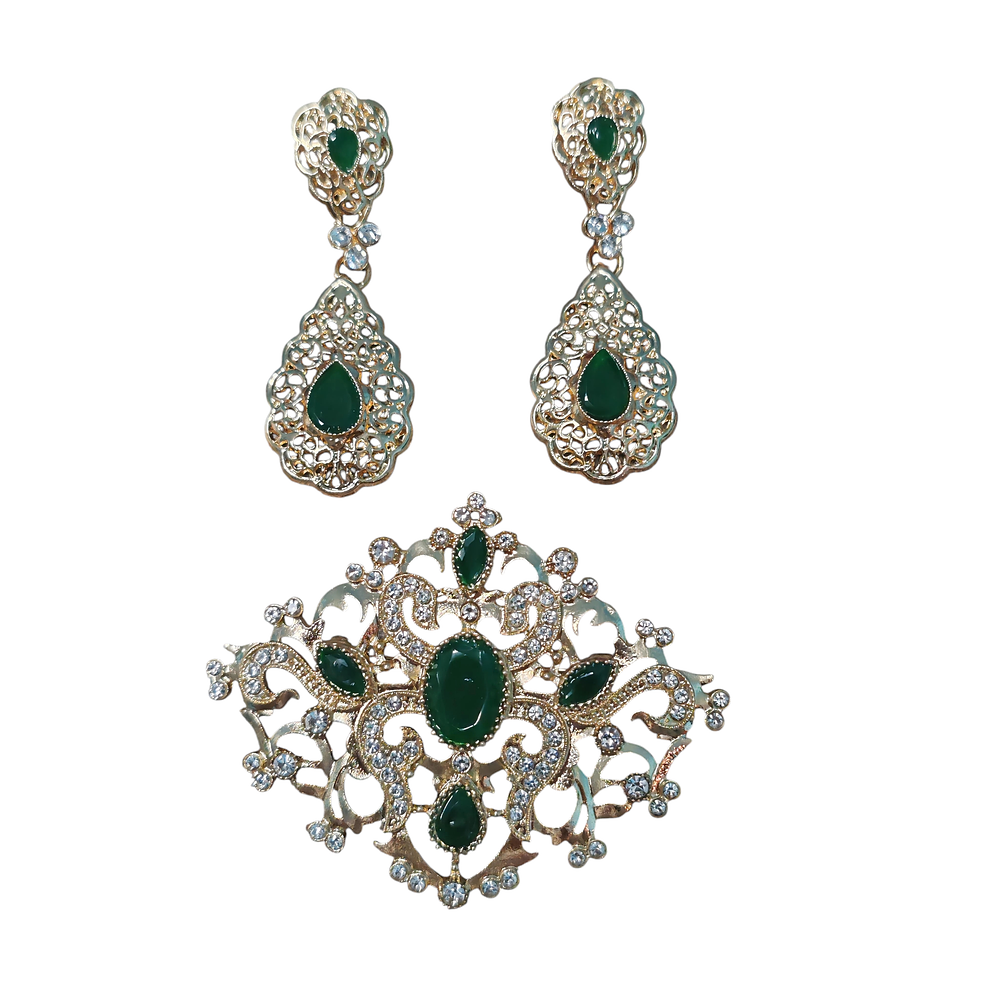 BROCHE Y PENDIENTES CONJUNTO 