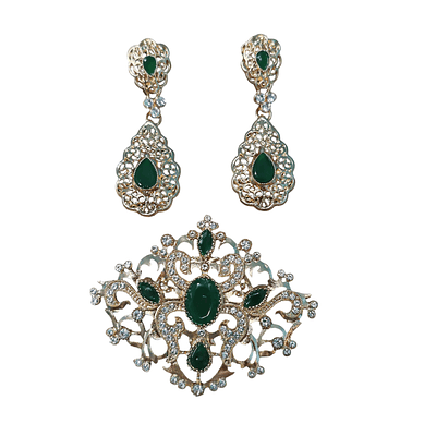BROCHE Y PENDIENTES CONJUNTO 