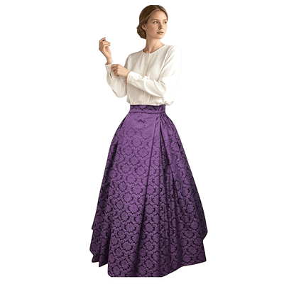 FALDA ADAMASCADA T 42/44 TONO MORADO