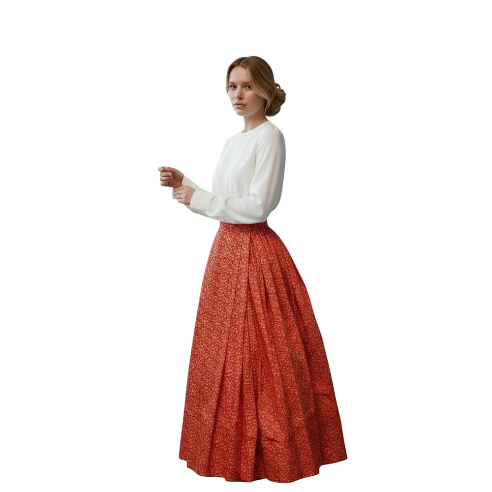 FALDA 44/46 MODELO ROJO ANARANJADO