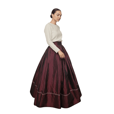 FALDA TAFETAN 44/46 MOD. CEREZA 