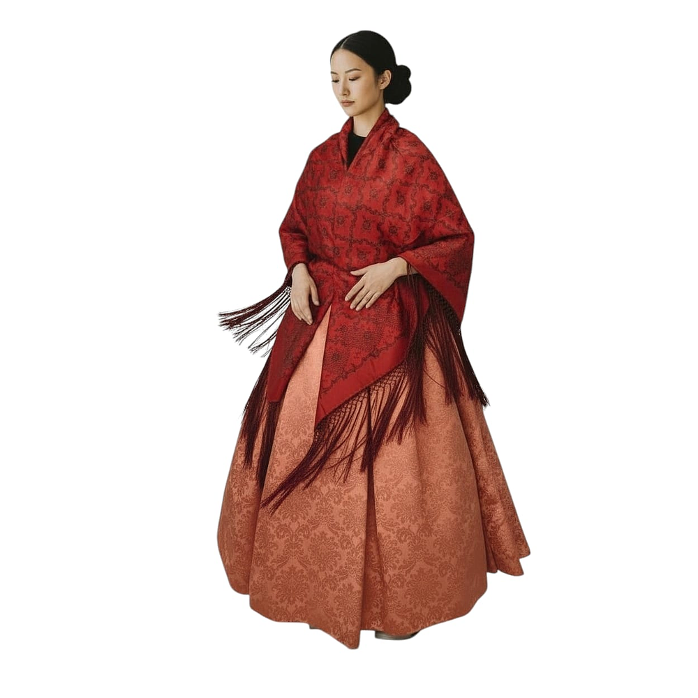 CONJUNTO 32/34 FALDA Y MANTON MODELO CORAL