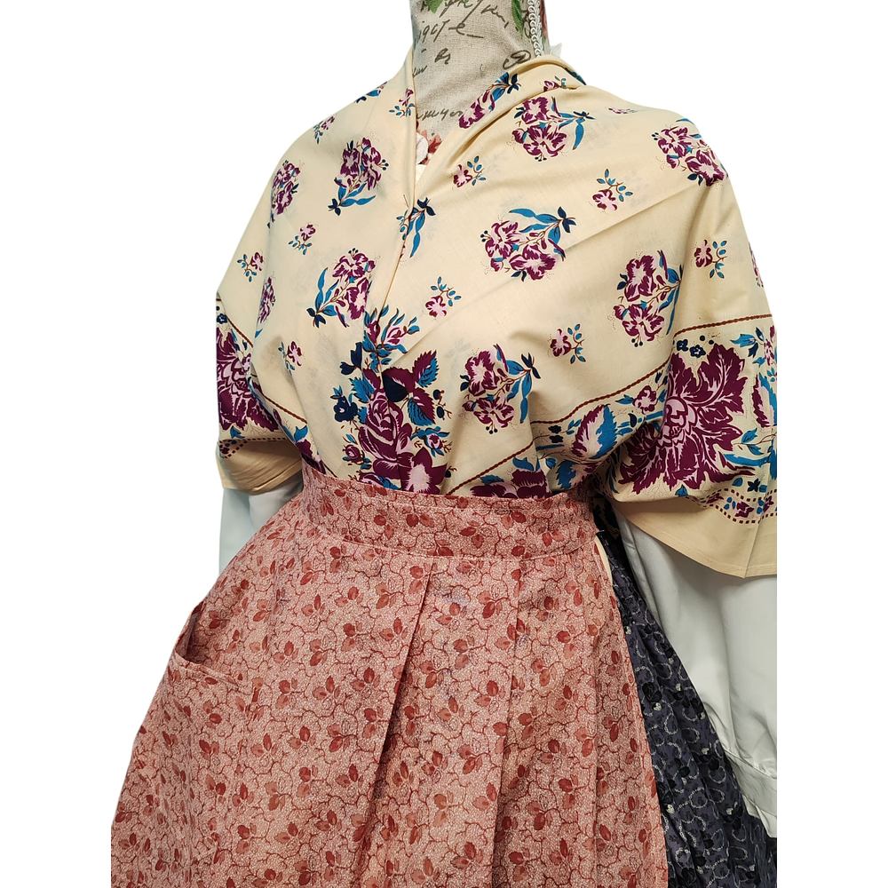 CONJUNTO REGIONAL 3 PIEZAS  TALLA 34/36 MOD TRADICION PERCAL