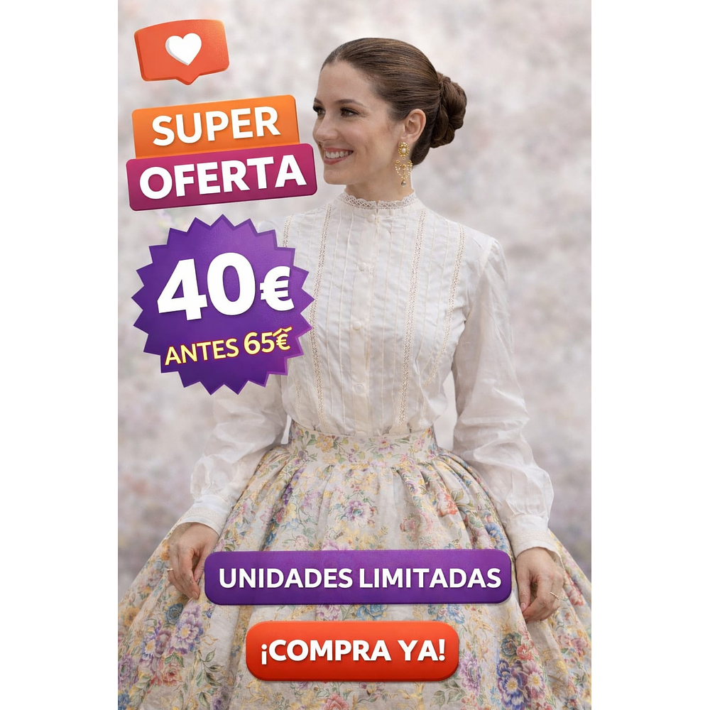 CAMiSA REGIONAL MOD. PILAR HASTA AGOTAR EXISTENCIAS PROMOCION