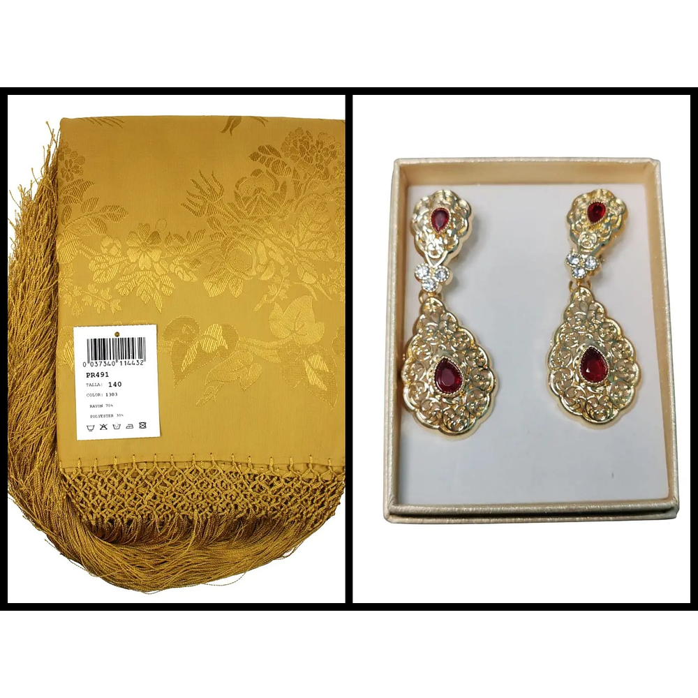 PACK DETALLES CON AMOR -MANTON Y PENDIENTES