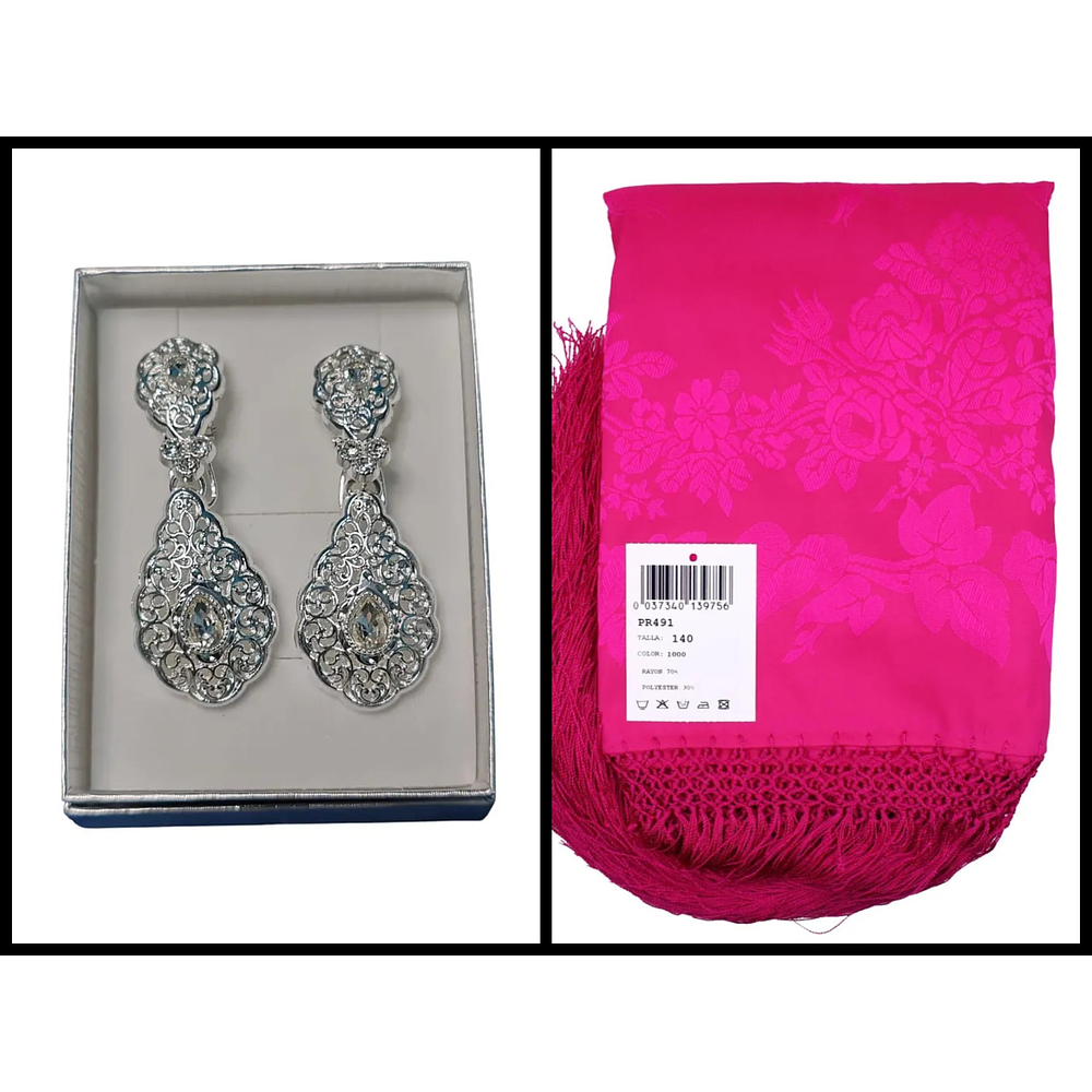PACK DETALLES CON AMOR -MANTON Y PENDIENTES