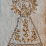 MEDIAS VIRGEN DEL PILAR BORDADAS ORO  T 40/42