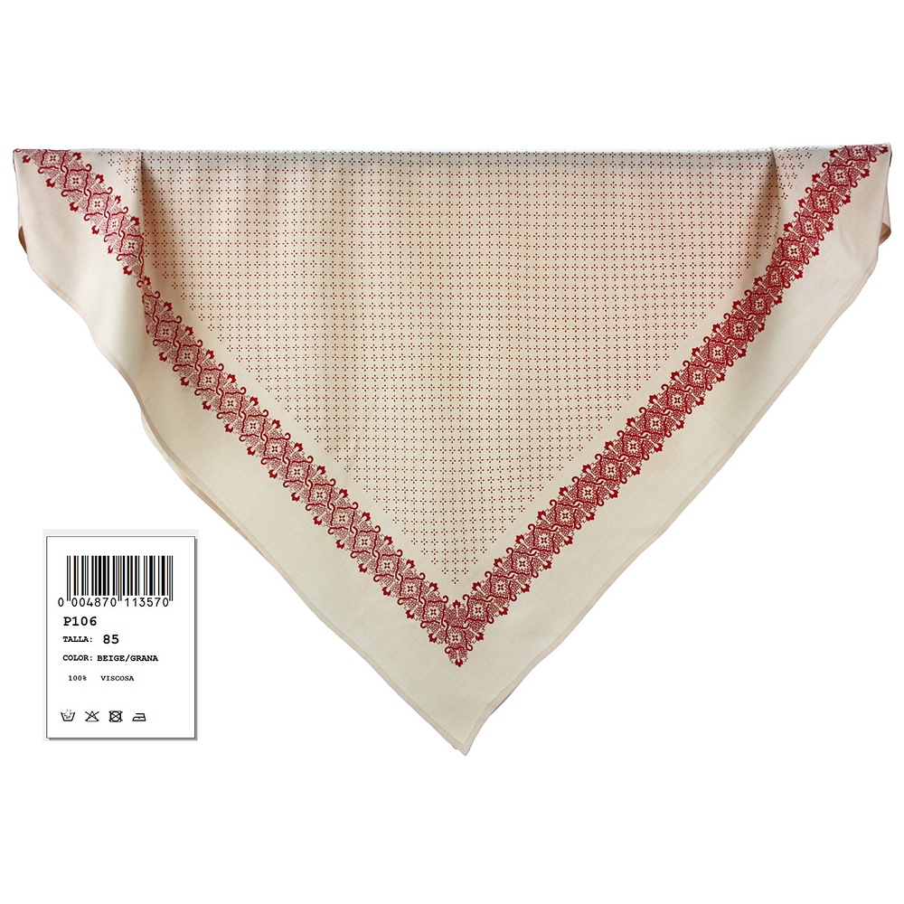 PAÑUELO ESTAMPADO 90 CMS CABEZA O TALLE 