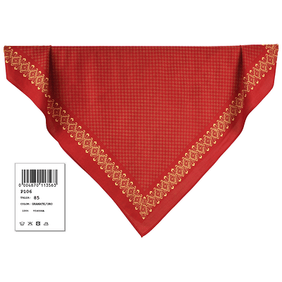 PAÑUELO ESTAMPADO 90 CMS CABEZA O TALLE 