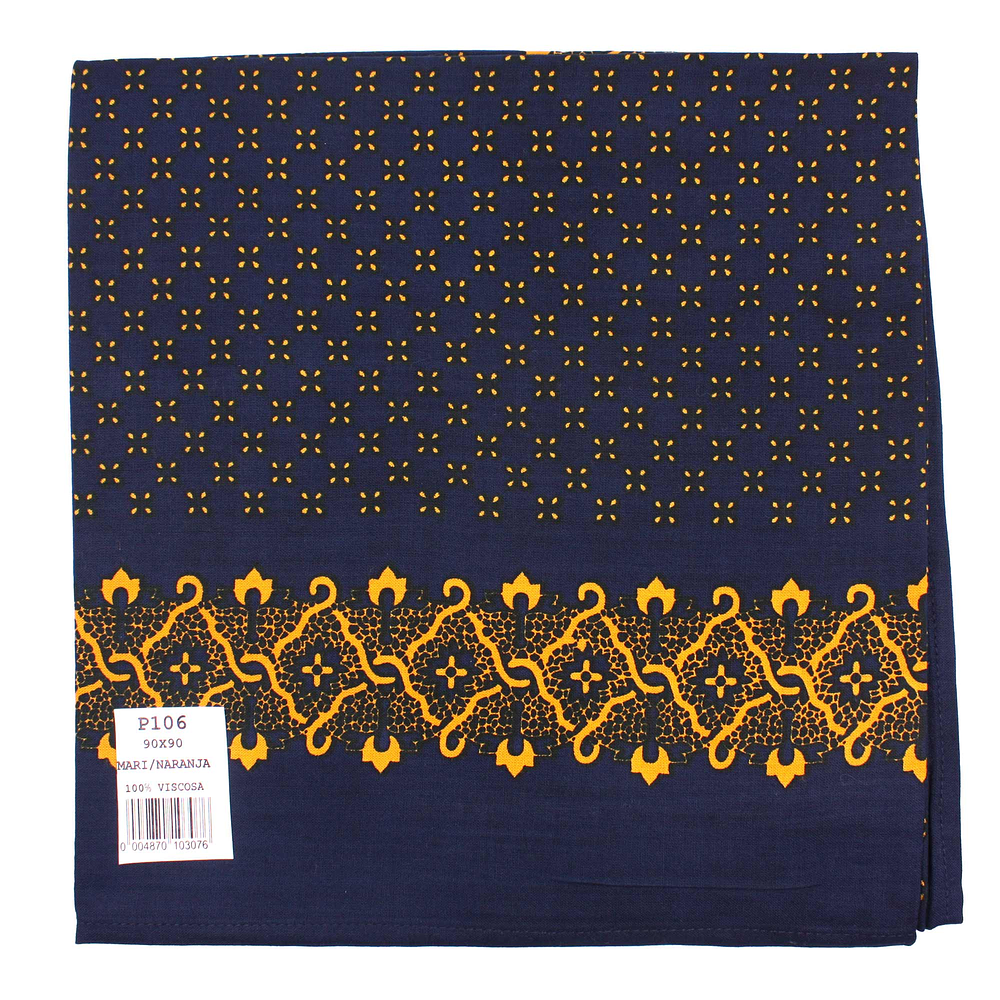PAÑUELO ESTAMPADO 90 CMS CABEZA O TALLE 