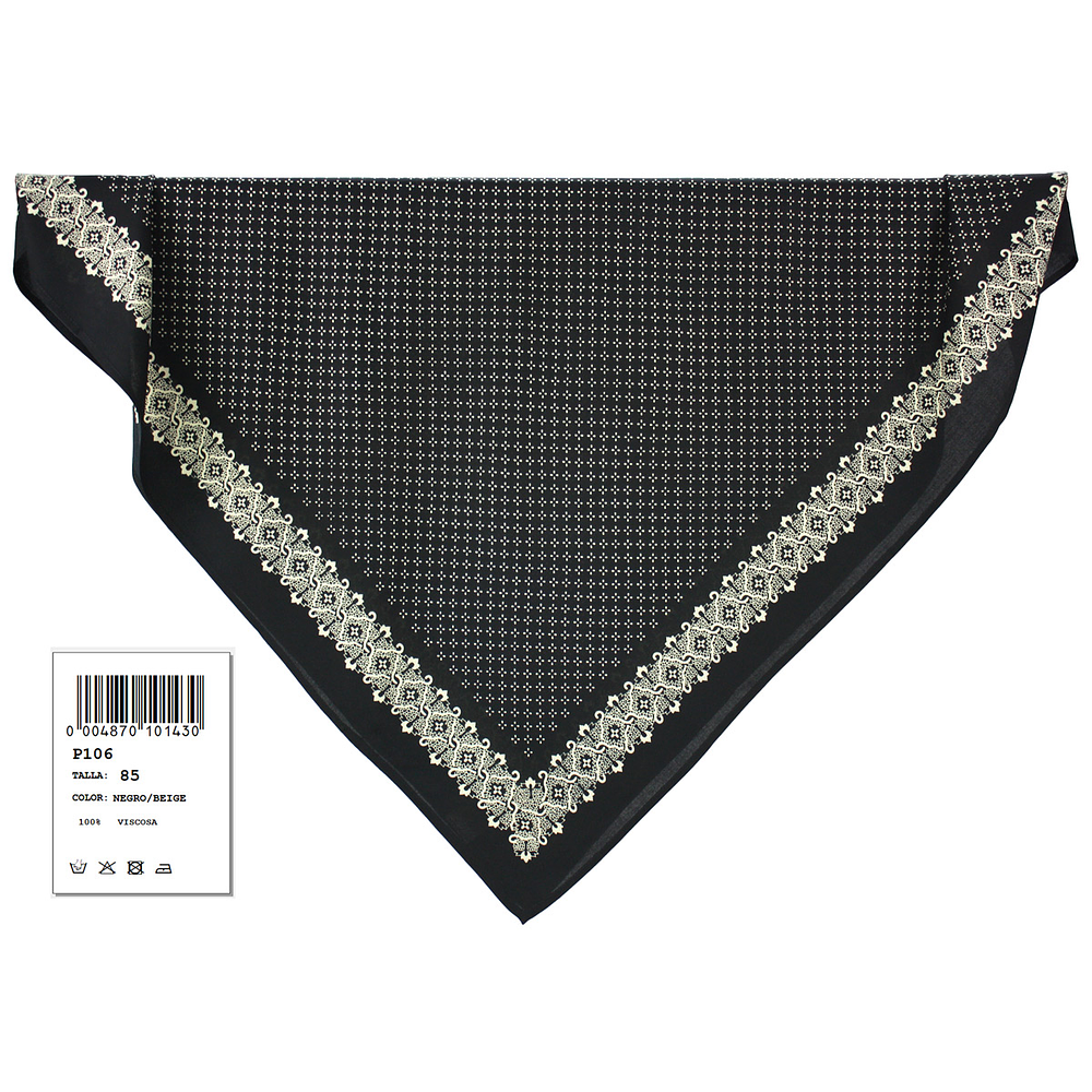PAÑUELO ESTAMPADO 90 CMS CABEZA O TALLE 