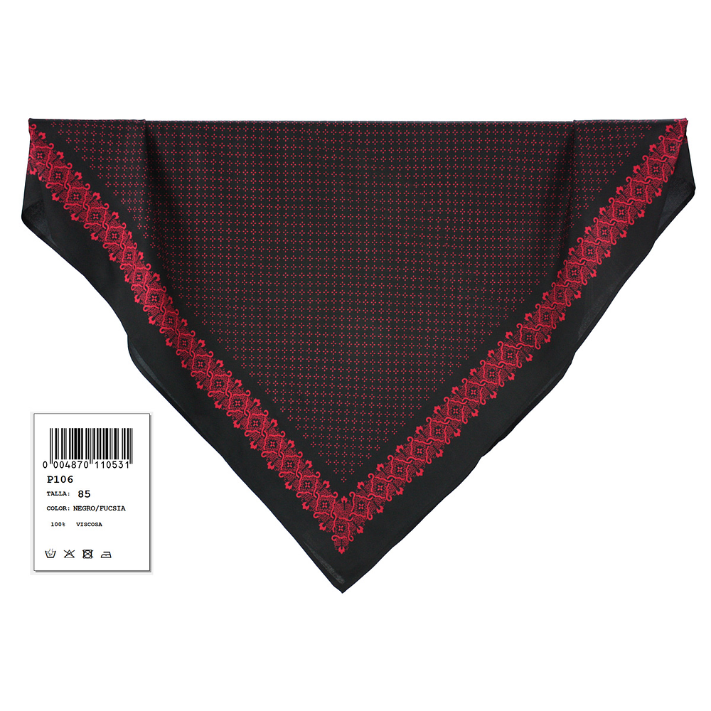 PAÑUELO ESTAMPADO 90 CMS CABEZA O TALLE 