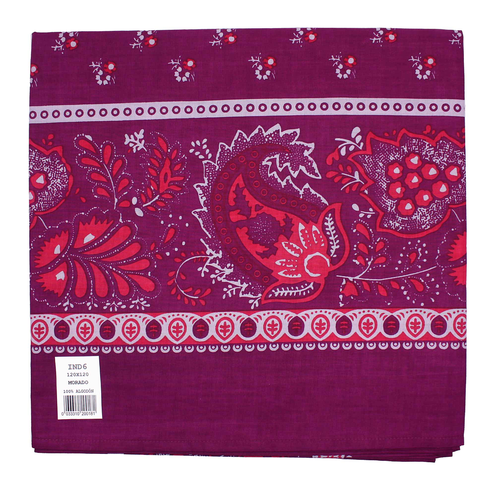 PAÑUELO ESTAMPADO ALGODON INDIANA 120 