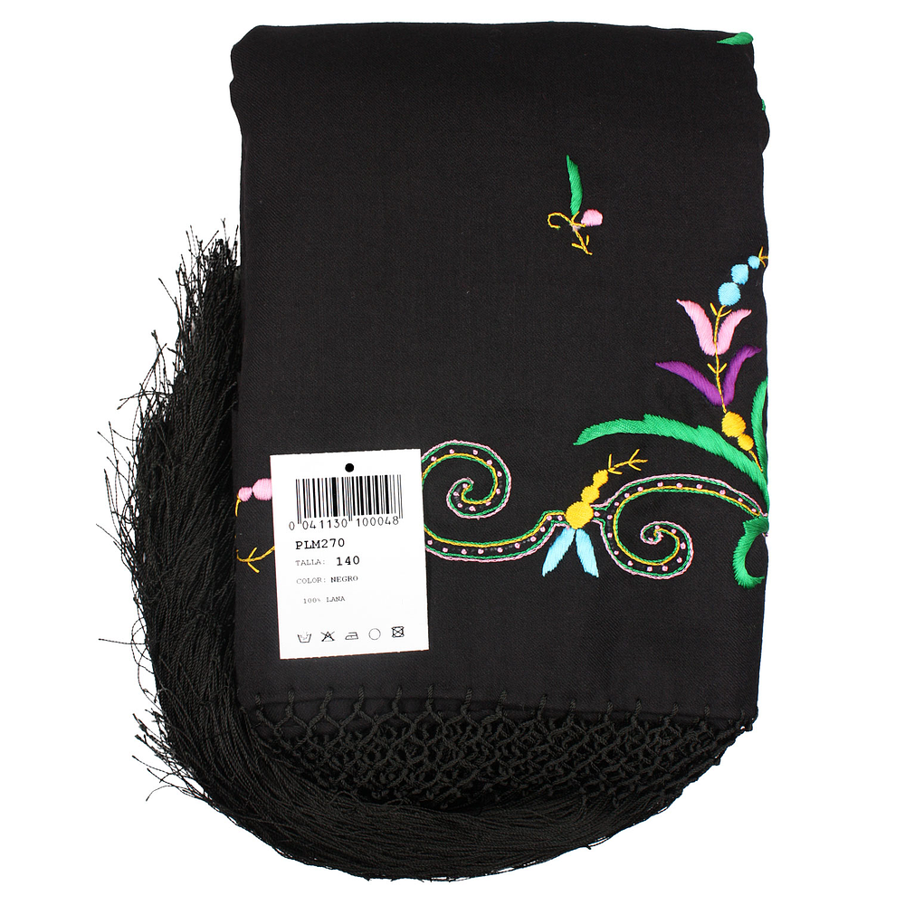 PAÑUELO DE MERINO BORDADO