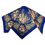 Pañuelo Regional Infantil Azul Eléctrico Tacto Lanoso 70x70 cm