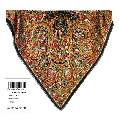 PAÑUELO FIBRANA 100% 115cm CACERES