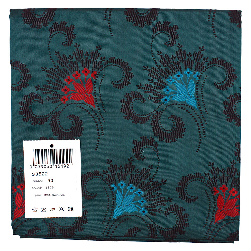 PAÑUELO DE SEDA ESPOLINADA