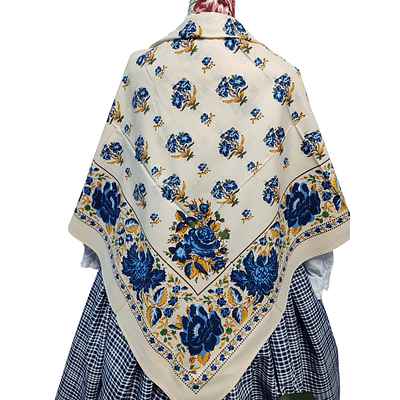 PAÑUELO INDIANA AZUL/BLANCO