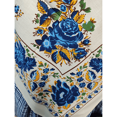 PAÑUELO INDIANA AZUL/BLANCO