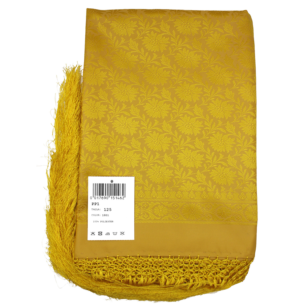 MANTON ADAMASCADO 125 cms AMARILLO DORADO 